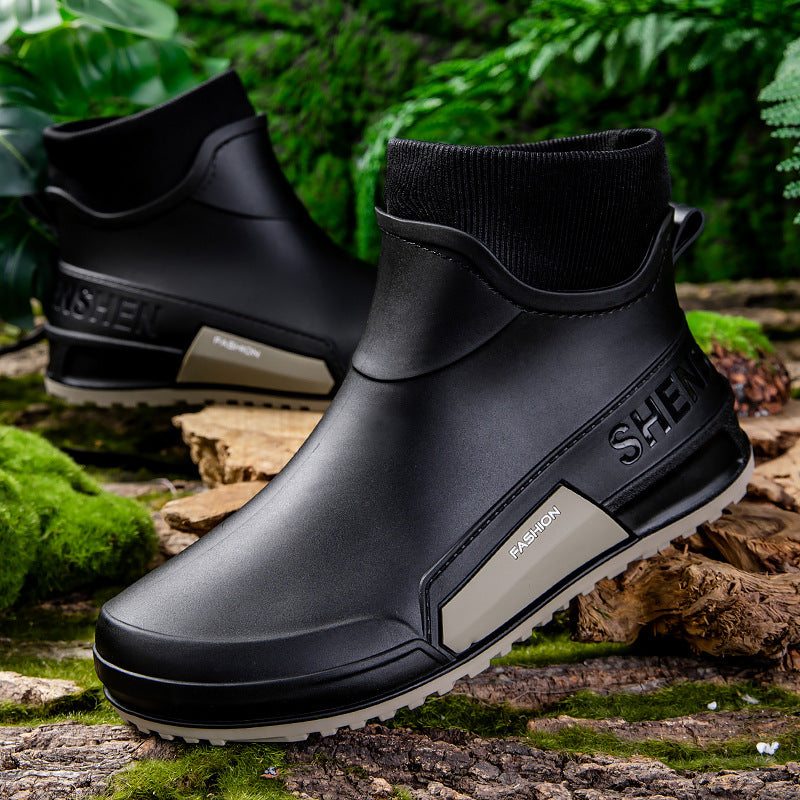 Herren Wasserdichte Gummi-AnklShop Noryoots im Chelsea-Stil mit rutschfester Profillaufsohle Shop Nory