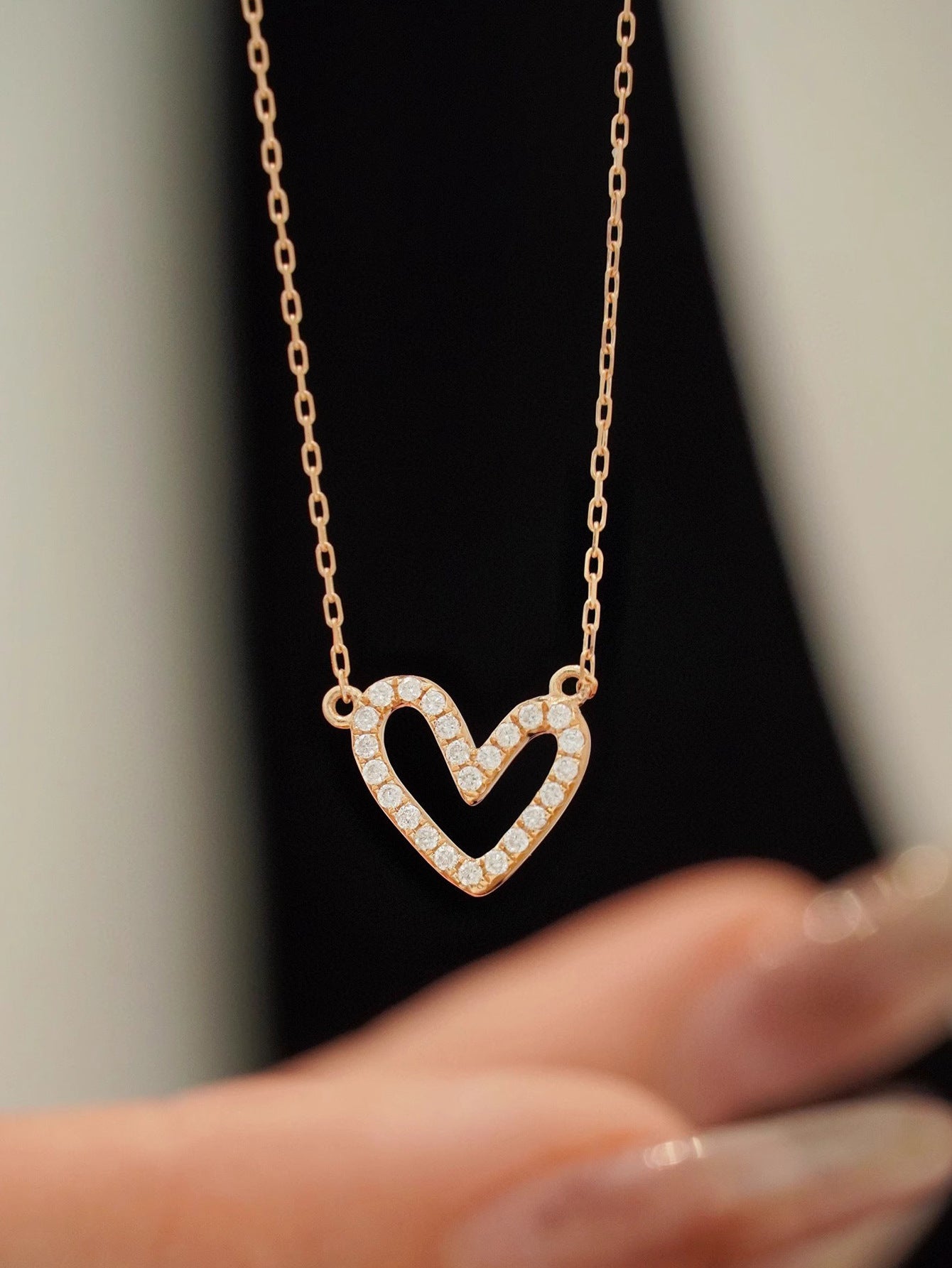 925 Sterling Silber Kabelkette Beschichtung Herzform Anhänger Halskette | Shop Nory