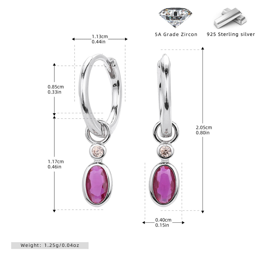 Damen Ohrhänger mit luxuriösem Zirkon Anhänger aus hochwertigem 925 Sterling Silber Shop Nory