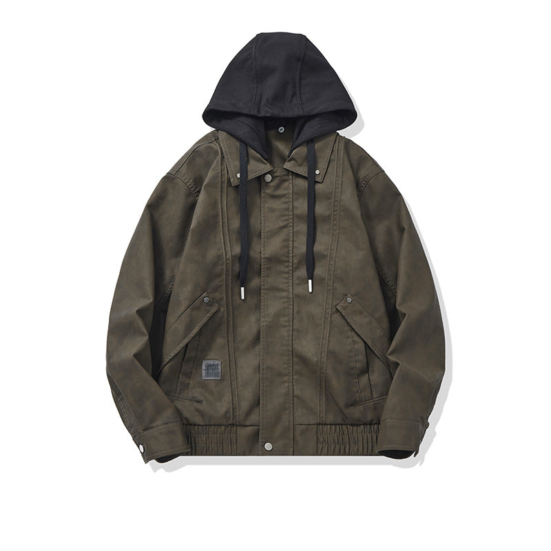 Herren Kapuzen-Canvasblouson im Boxy‑Cut mit Utility‑Details Shop Nory