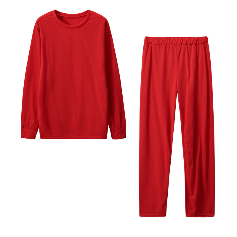 Damen Langarm Schlafanzug Set mit elastischen Hosen
