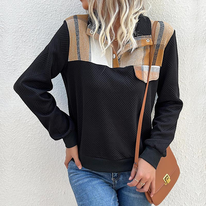 Damen Sportlicher Pullover mit klassischem Kragen Shop Nory
