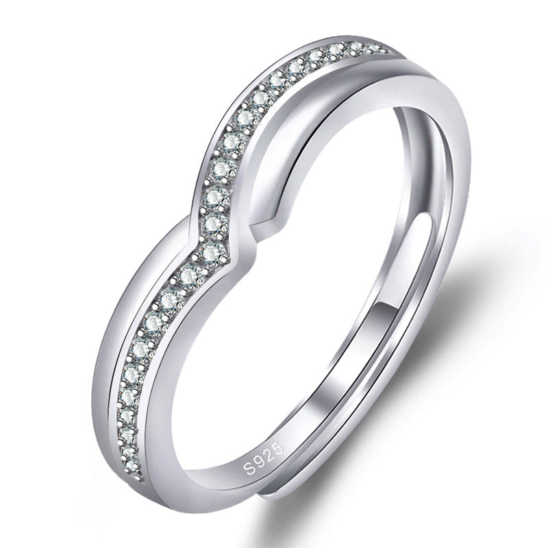 Damen minimalistischer Ring mit elegantem Wellen-Design Shop Nory