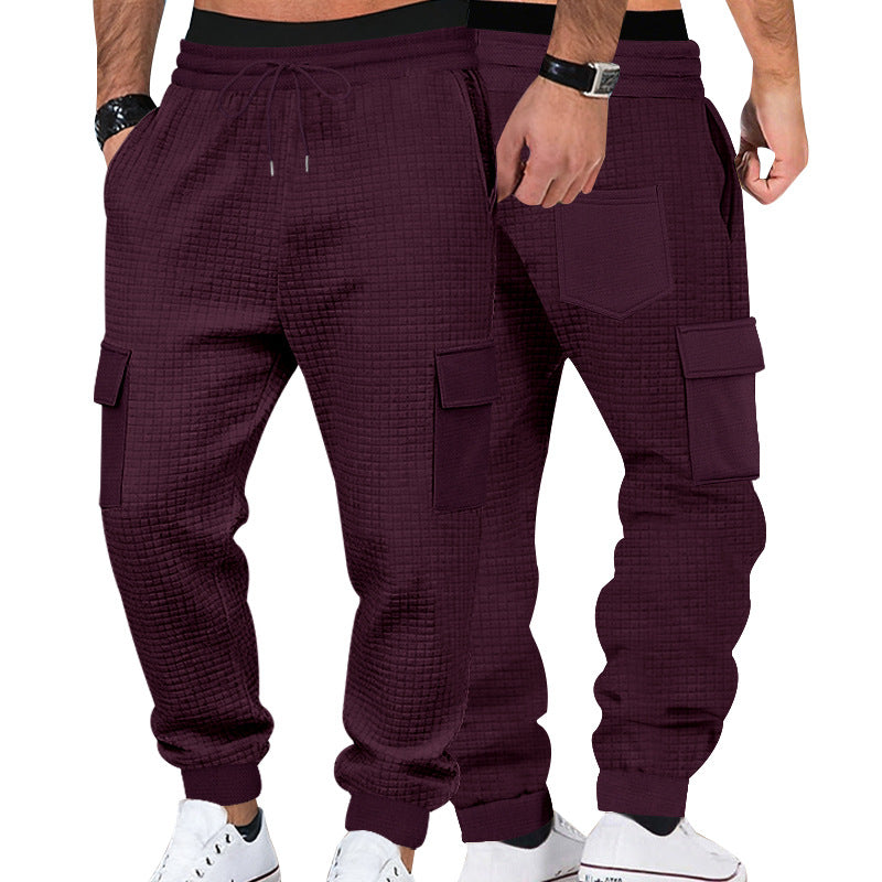 Herren Cargo-Jogginghose mit Waffelstruktur, elastischem Bund und Klappentaschen Shop Nory