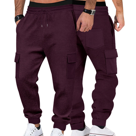 Herren Cargo-Jogginghose mit Waffelstruktur, elastischem Bund und Klappentaschen Shop Nory