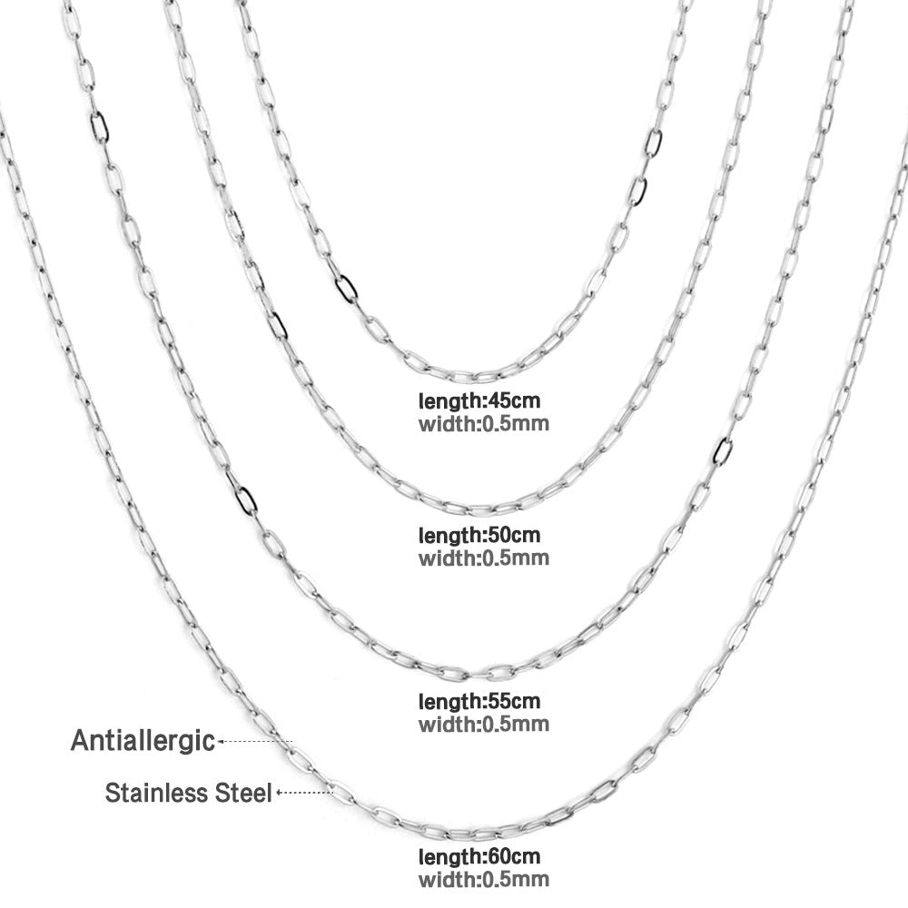 Damen Edelstahl-Halskette mit goldplattiertem Gliederdesign Shop Nory