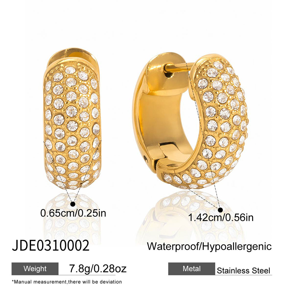 Damen Creolen Ohrringe mit funkelnden Zirkonia und hochwertiger Edelstahlverarbeitung Shop Nory