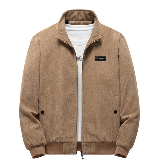 Herren Modische Cordjacke mit Stehkragen Shop Nory