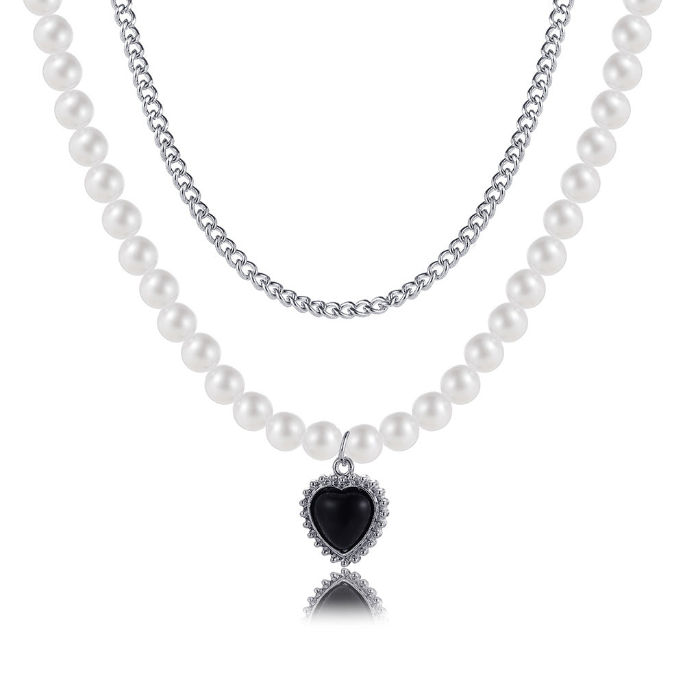 Damen Perlenschmuck mit herzförmigem Anhänger Shop Nory