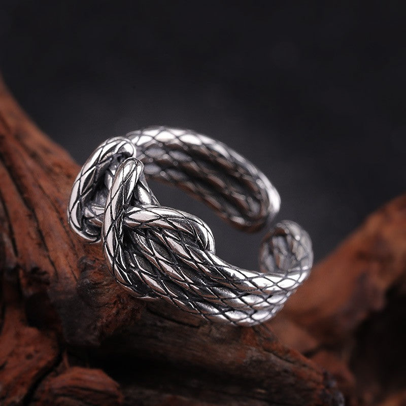 Herren Ring mit kunstvollem, geflochtenem Design Shop Nory