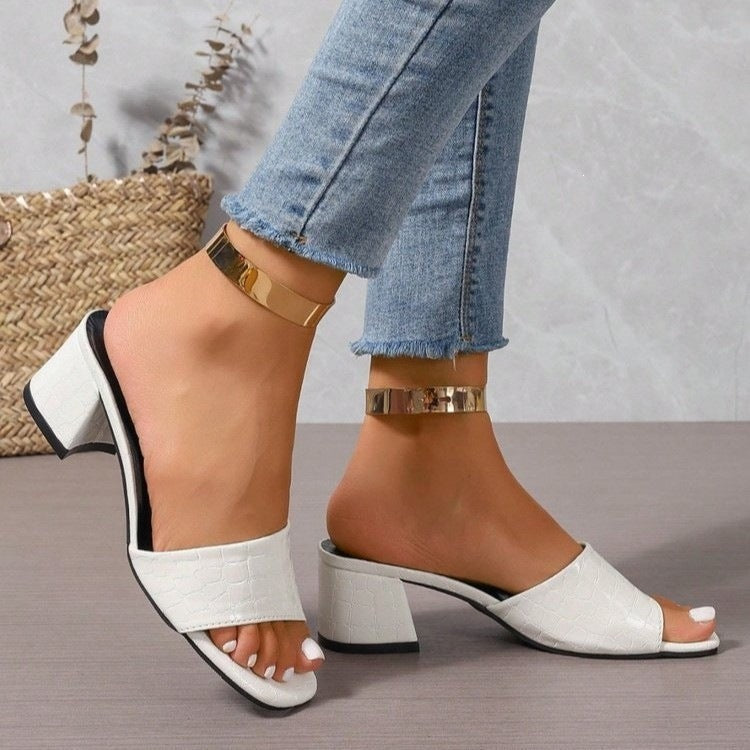 Damen Elegante Blockabsatz Sandaletten