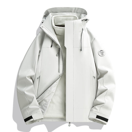 Unisex Wasserabweisende Softshelljacke mit Fleece-Innenfutter und Verstellbarer Kapuze Shop Nory