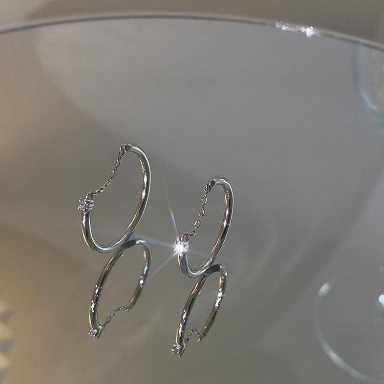 Damen Zarter Silberring mit elegantem Kettendesign Shop Nory