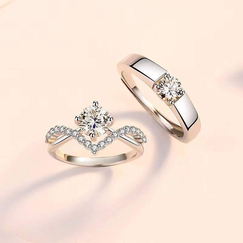 Damenring mit funkelndem Zirkonia und elegantem Kranz Shop Nory