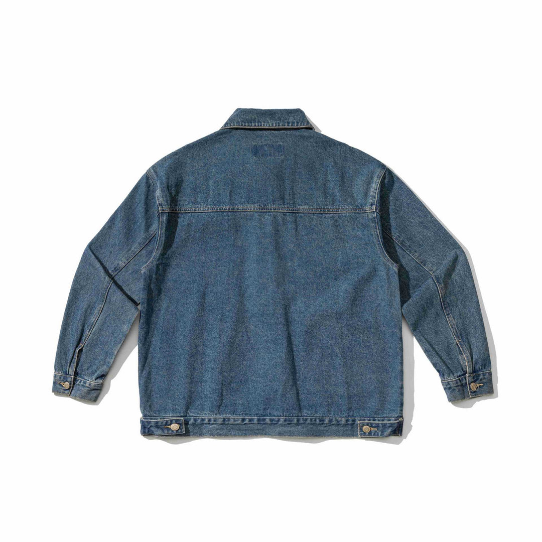 Unisex Robustess Denim‑Workwear‑Blouson mit Hemdkragen und großen Pattentaschen Shop Nory