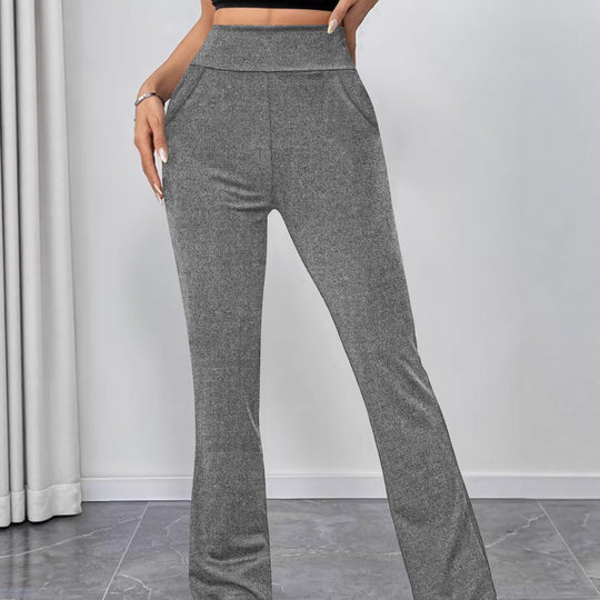 Damen Schlaghose aus Stretch‑Strick mit hohem Bund und Eingrifftaschen Shop Nory