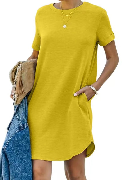 Damen Casual Kleid mit praktischen Taschen