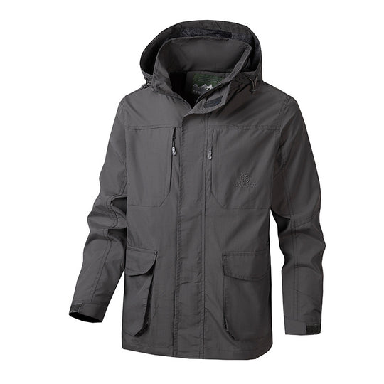 Herren Funktionale Jacke mit verstellbarem Kapuzendesign Shop Nory