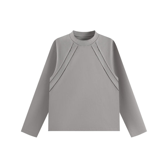 Unisex Oversize‑Sweatshirt mit dekorativer Lagenpasse und Rundhalsausschnitt Shop Nory