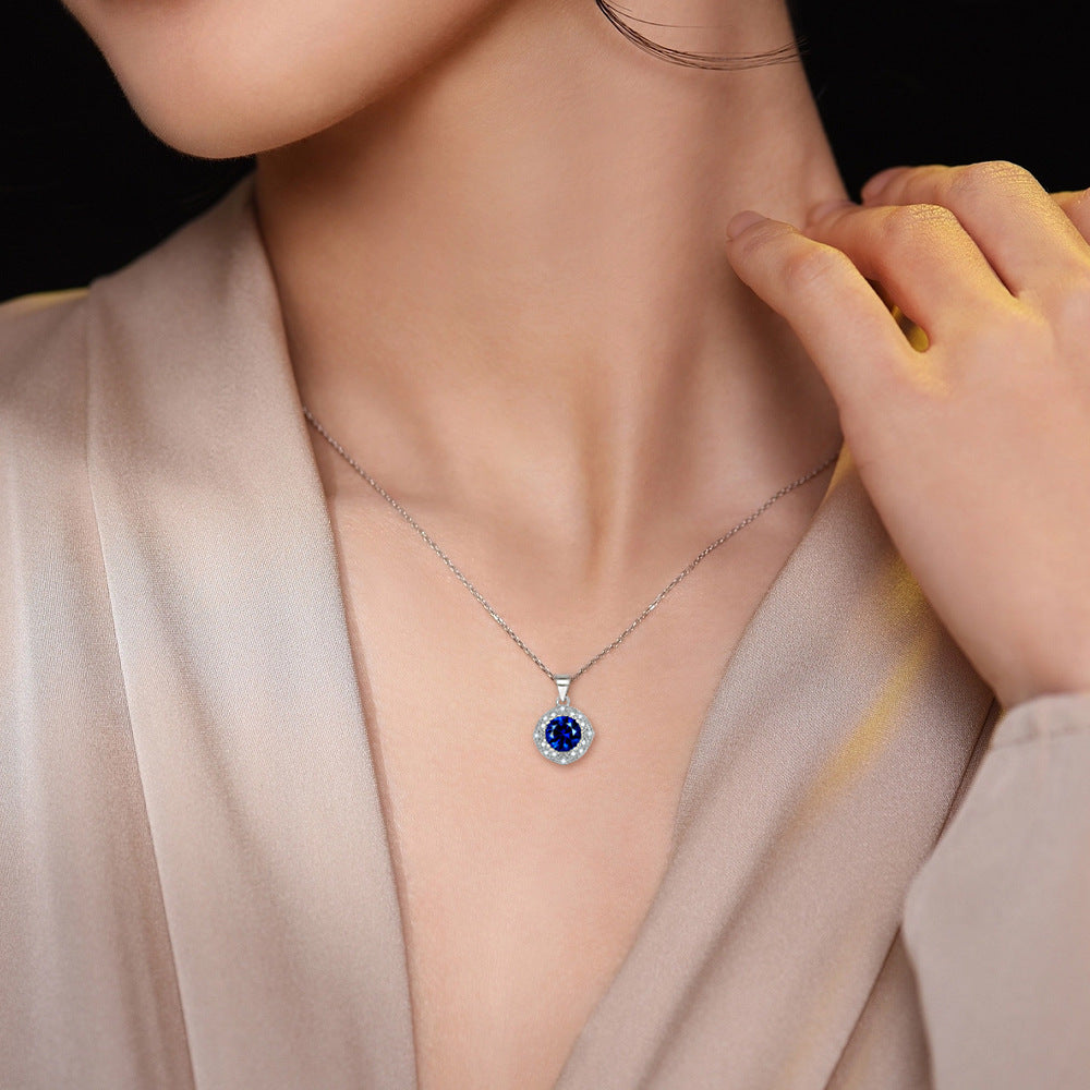 Damen Anhänger mit funkelndem Zirkonia-Rahmen Shop Nory