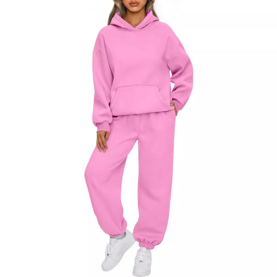 Damen nan Oversized Hoodie- und Jogginghose-Set aus weicher Baumwollmischung Shop Nory
