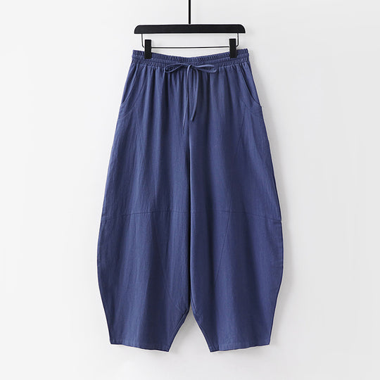 Damen Leichte Haremshose mit weitem Bein und elastischem Bund Shop Nory