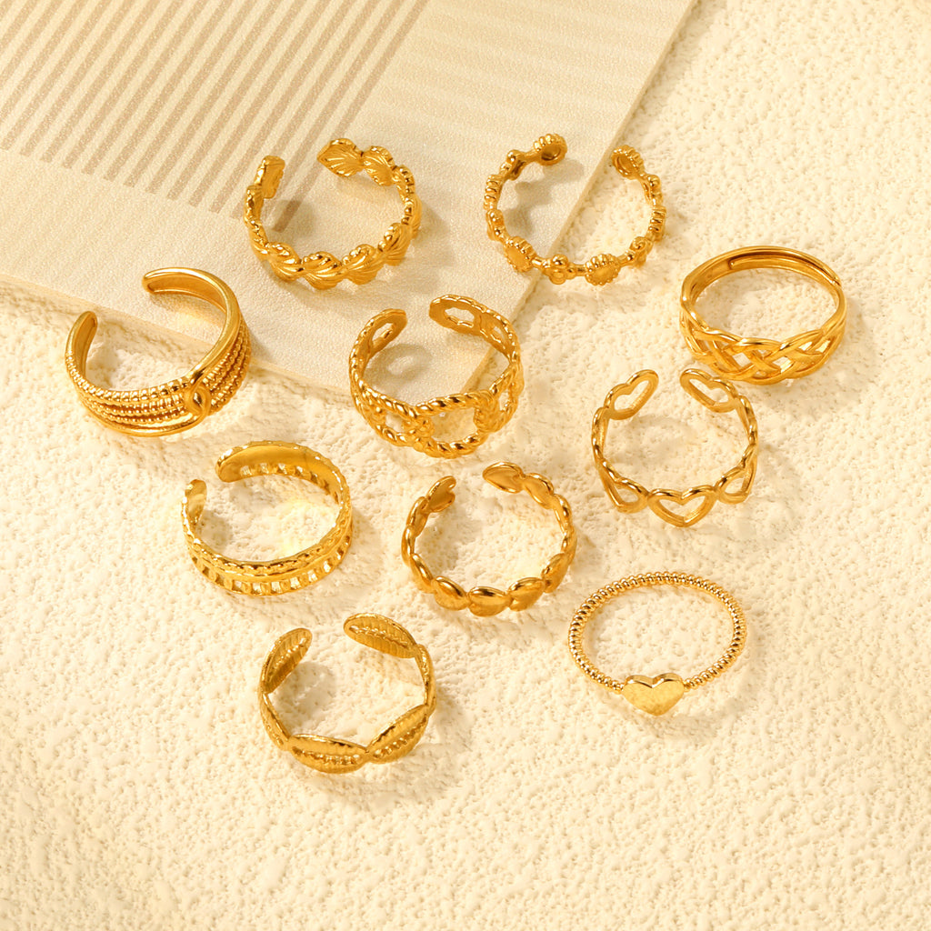 Damen einstellbarer Ring mit kunstvollem Blumenmuster Shop Nory