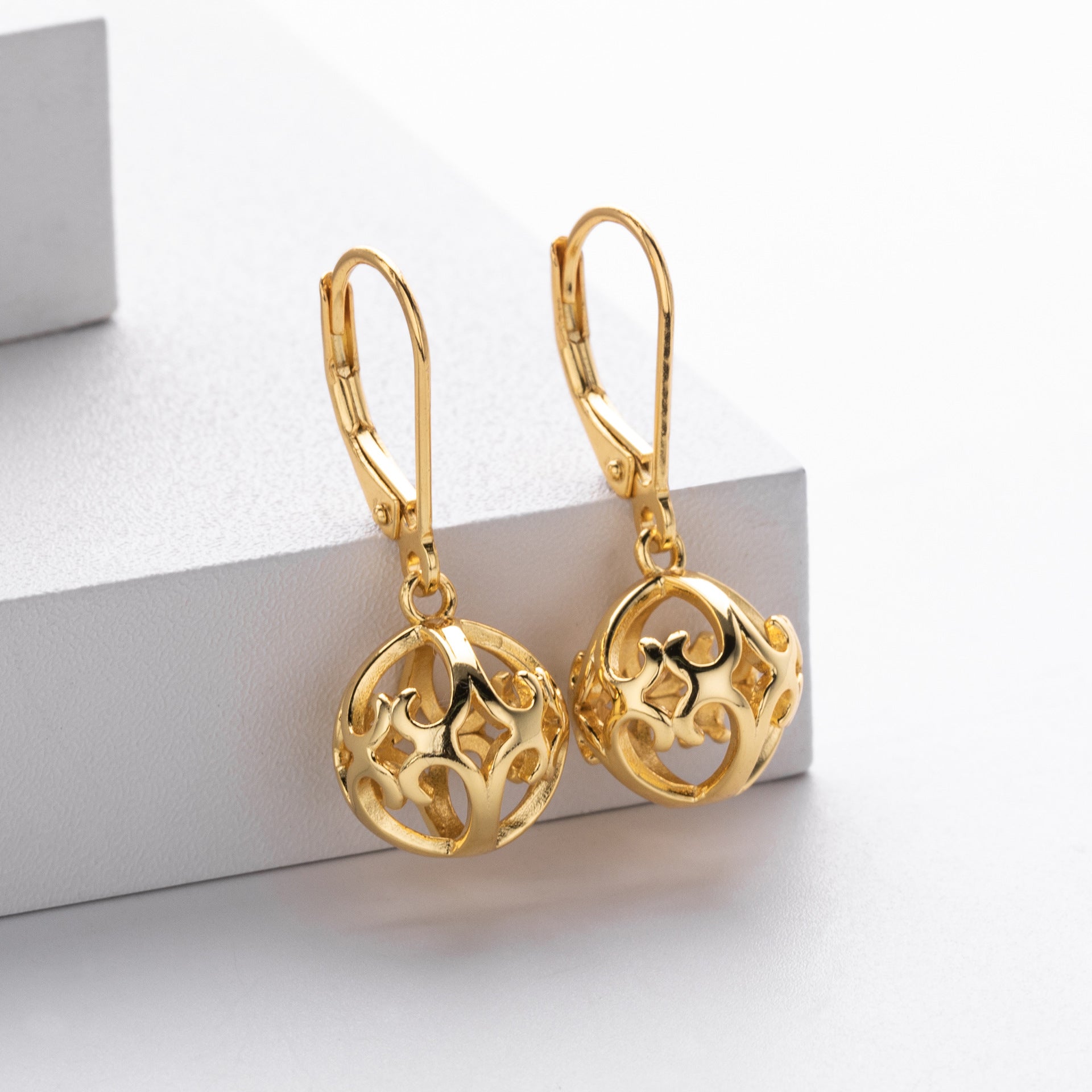 Damen Ohrhänger mit filigranem Design aus 925 Sterling Silber Shop Nory
