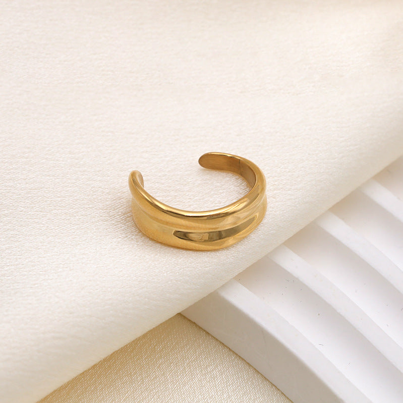 Damen Offener, eleganter Ring mit geschwungenem Design Shop Nory
