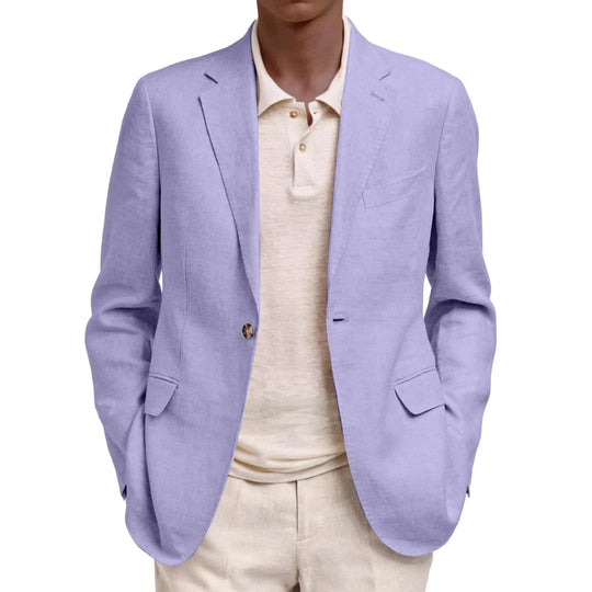 Herren nan leichtes Leinen-Sakko mit unstrukturierter Silhouette und Pattentaschen Shop Nory