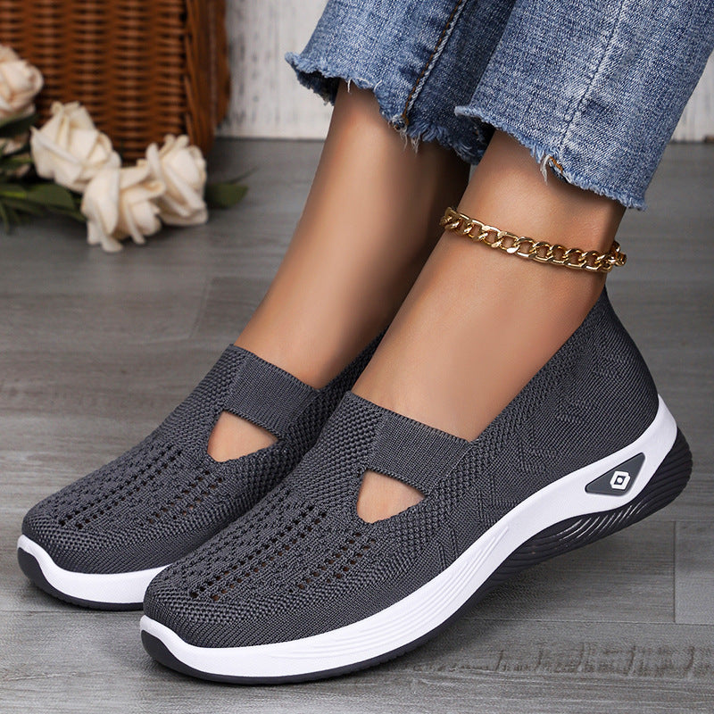 Damen Atmungsaktive Freizeit-Slipper mit elastischem Einschlupf und flexibler Sohle Shopnory