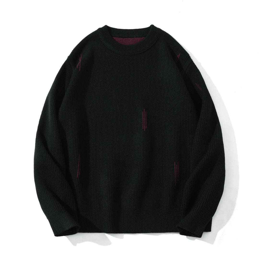 Damen Komfortabler Rippstrick-Pullover in Oversize-Silhouette mit Rundhals und dezentem Destroyed-Look Shop Nory