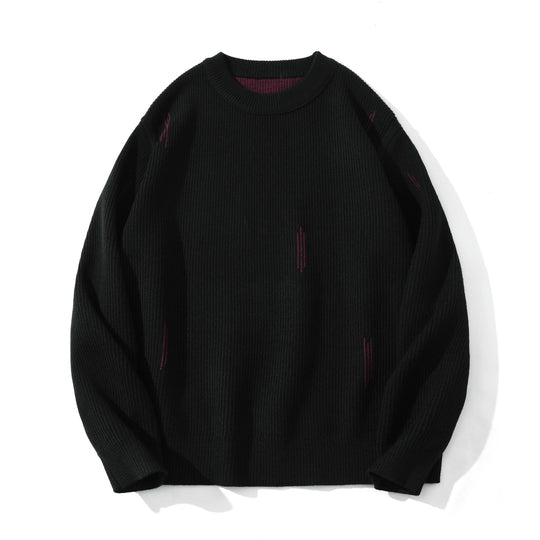 Damen Komfortabler Rippstrick-Pullover in Oversize-Silhouette mit Rundhals und dezentem Destroyed-Look Shop Nory