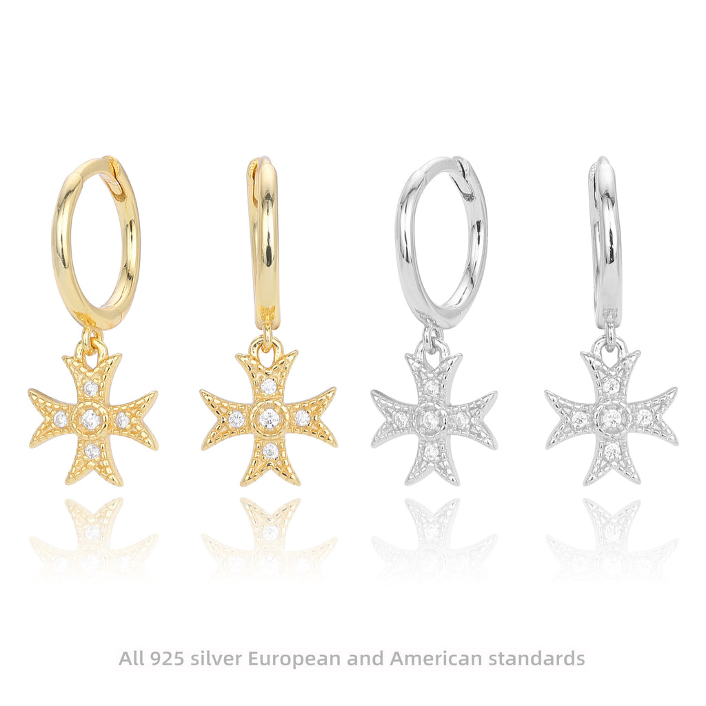 Damen Ohrhänger mit schimmerndem Sternenanhänger aus 925 Sterling Silber Shop Nory