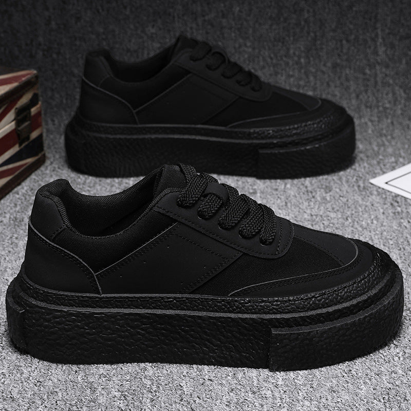 Damen modische Sneakers mit hoher Plateausohle und eleganter Oberflächenstruktur