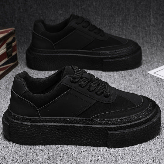 Damen modische Sneakers mit hoher Plateausohle und eleganter Oberflächenstruktur