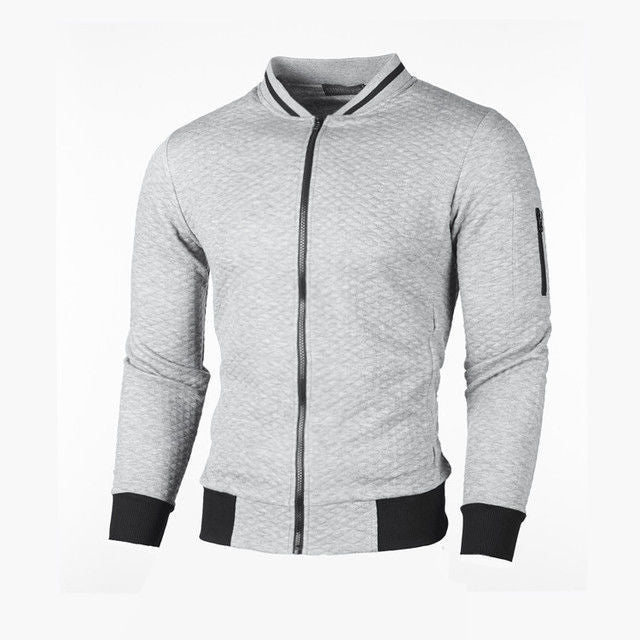 Herren Sweatjacke mit hochwertiger Struktur und sicherer Reißverschlusstasche