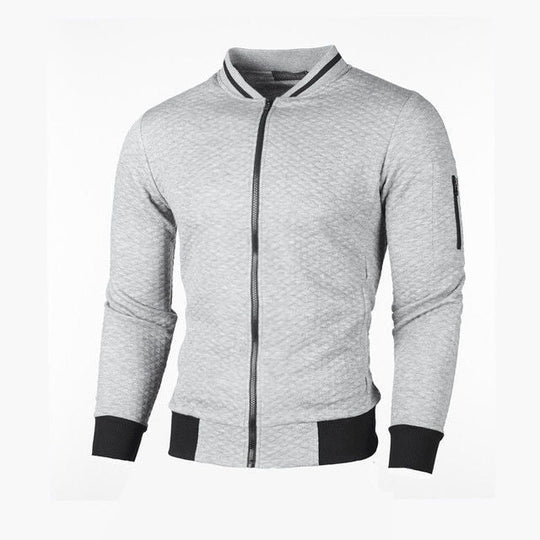Herren Sweatjacke mit hochwertiger Struktur und sicherer Reißverschlusstasche