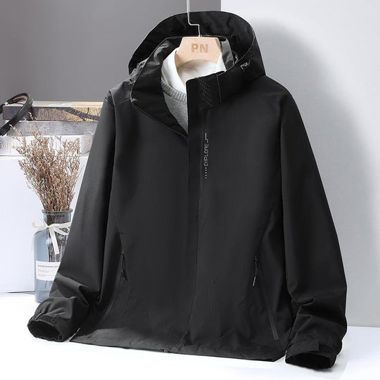 Damen leichte wasserabweisende Kapuzenjacke mit atmungsaktiver Membran und verdecktem Reißverschluss Shop Nory