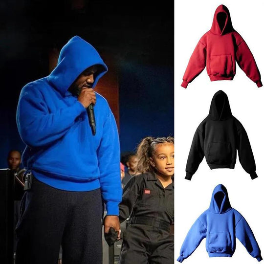 Unisex nan Boxy-Kapuzenpullover mit überlappender Kapuze, verdeckter Kängurutasche und gerippten Bündchen Shop Nory