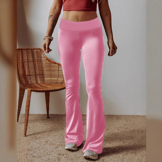 Damen High-Waist Flare-Hosen aus Stretch-Jersey mit weitem Schlag Shop Nory
