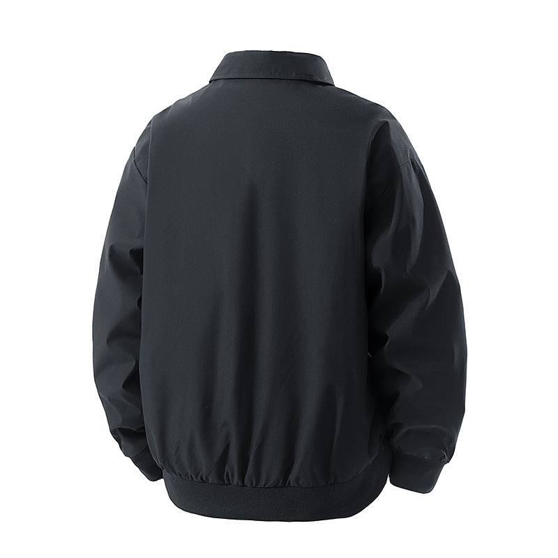 Herren Leichte Oversize-Bomberjacke aus winddichtem Nylon mit Reißverschluss, Brusttasche und Rippbündchen Shop Nory