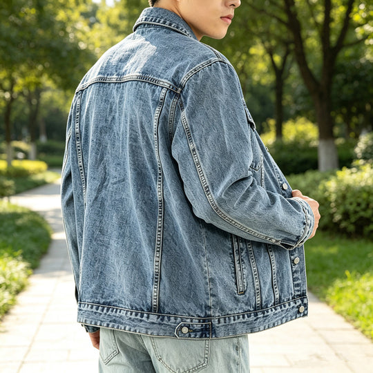 Herren Klassische Denimjacke mit modernen Akzenten Shop Nory