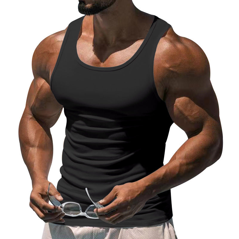 Herren atmungsaktives Sport-Tanktop mit körperbetontem Schnitt und feuchtigkeitsregulierendem Material