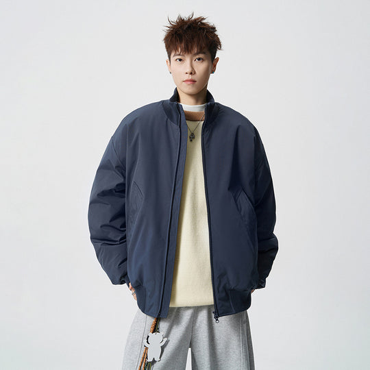 Herren Oversized Bomberjacke mit wattierter Füllung und geripptem Saum Shop Nory