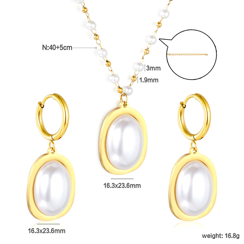 Damen Schmuckset mit Kruzifix-Anhänger und passenden Ohrringen Shop Nory
