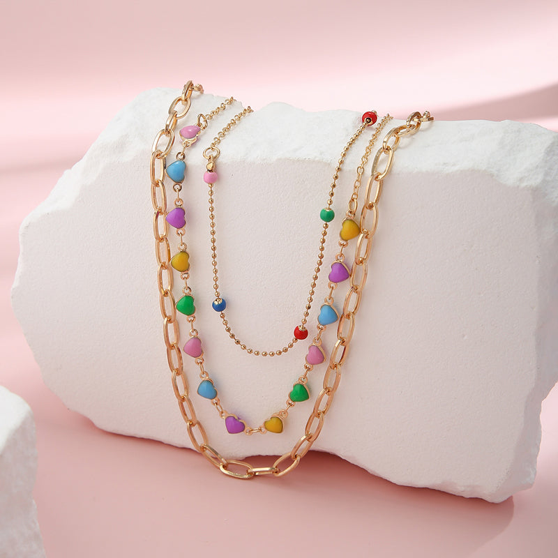 Bunte Böhmische Herz-Halskette | Shop Nory
