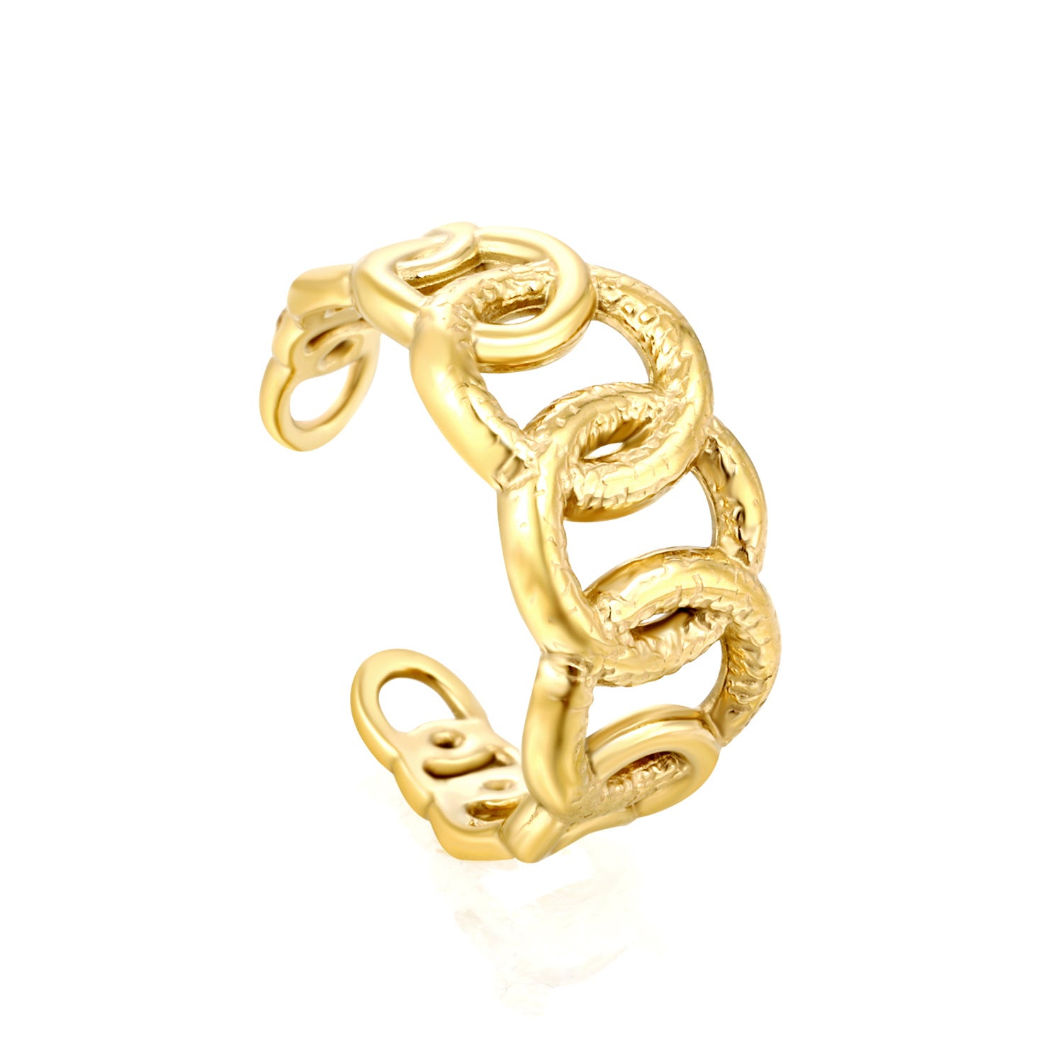 Damen Ring mit elegantem Blattdesign und anpassbarem Maß Shop Nory