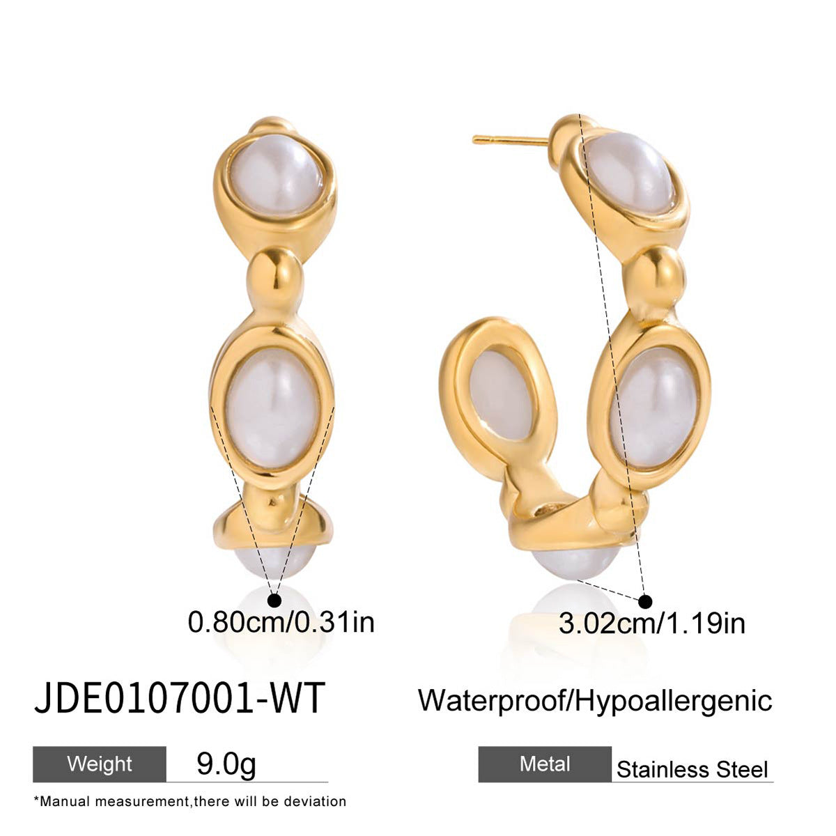 Damen Ohrhänger mit edlem Türkis-Design und hypoallergener Edelstahlverarbeitung Shop Nory