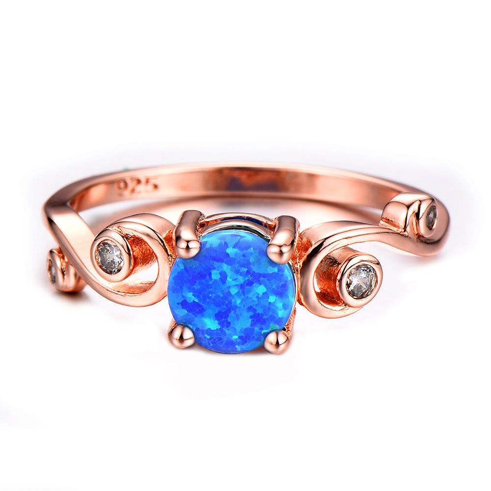 Damen Ring mit funkelndem Opal und eleganten Zirkonia-Akzenten Shop Nory